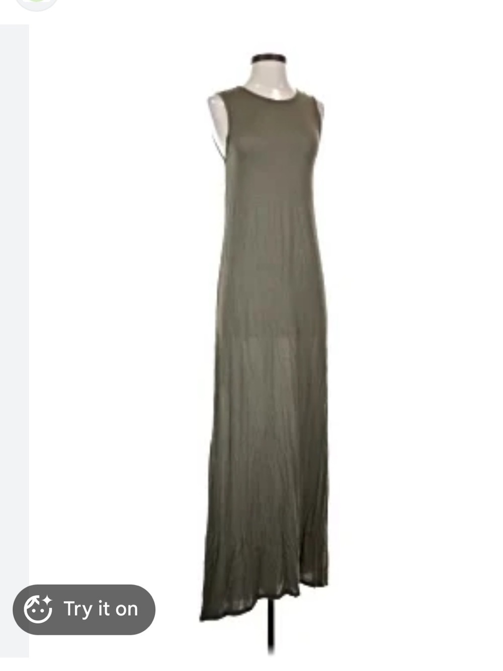 Haute Hippie Olive Green Sleeveless Maxi Slip Dress sz XS